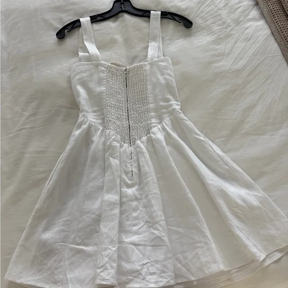 Reformation Daria White Linen Dress - Picture 3 of 4
